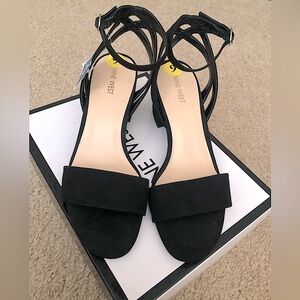 Nine West Galletto Buckle Ankle Strap Block Heel Summer Sandals